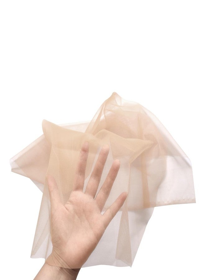 ياتشيو شبكة دانتيل سويسرية من YANTAISIYU بطول ربع ياردة لصنع الشعر المستعار وأغطية الشعر المستعار، أو مادة لصنع الشعر المستعار الدانتيل أو شبكة إغلاق الشعر الدانتيل (بني فاتح). - Image 5